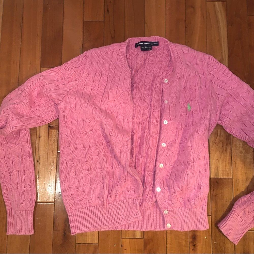 Pink Ralph Lauren cardigan